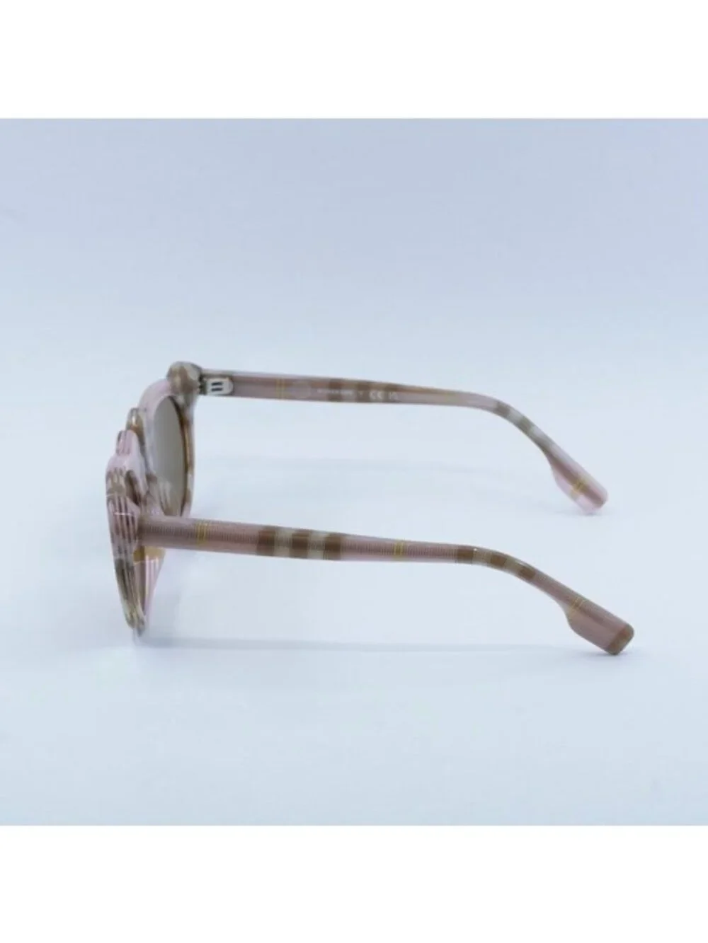Burberry Kids JB4355 397273 Sunglasses Check Pink Round Frame, Bronze Lenses